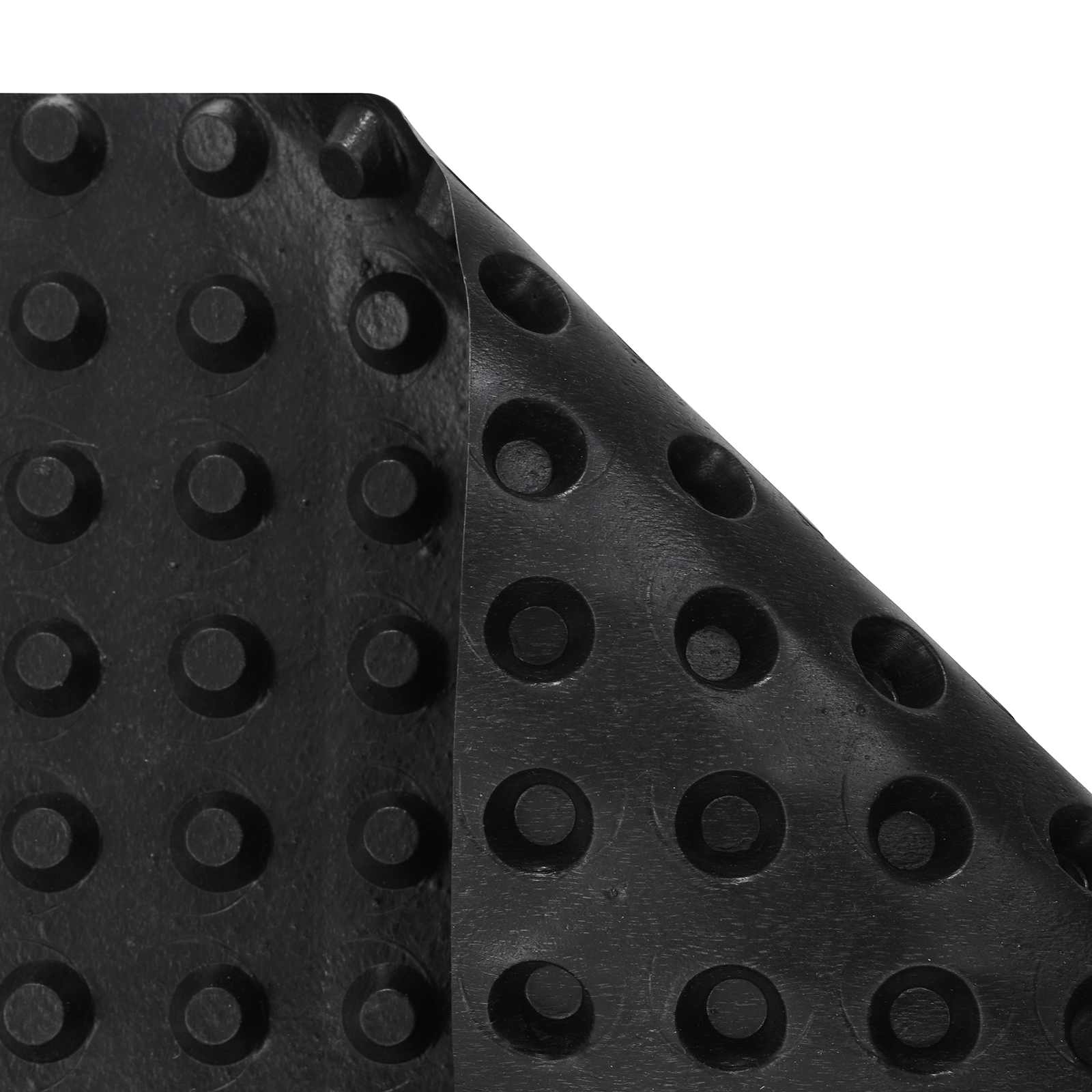 Pucketana odvodna ploča 2 pcs Crna 0,5 x 20 m HDPE