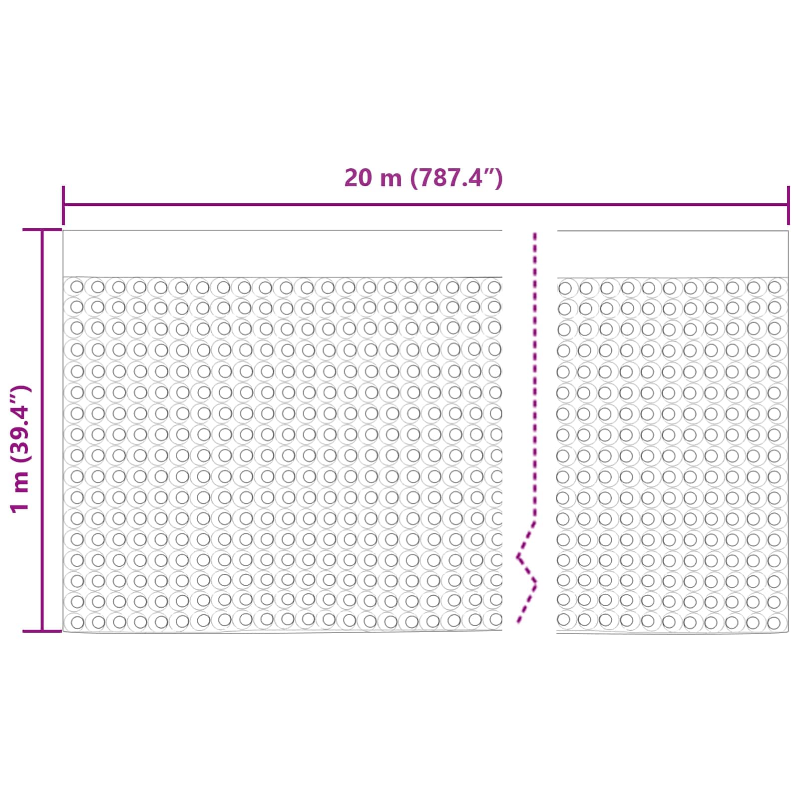 Pucketana odvodna ploča Crna 1 x 20 m HDPE