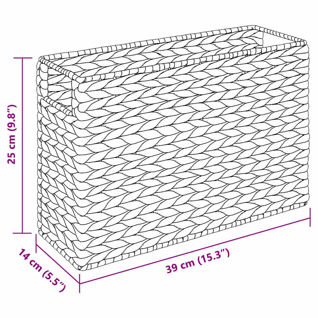 Košare za časopise 2 pcs Prirodna 39 x 14 x 25 cm Zumbul