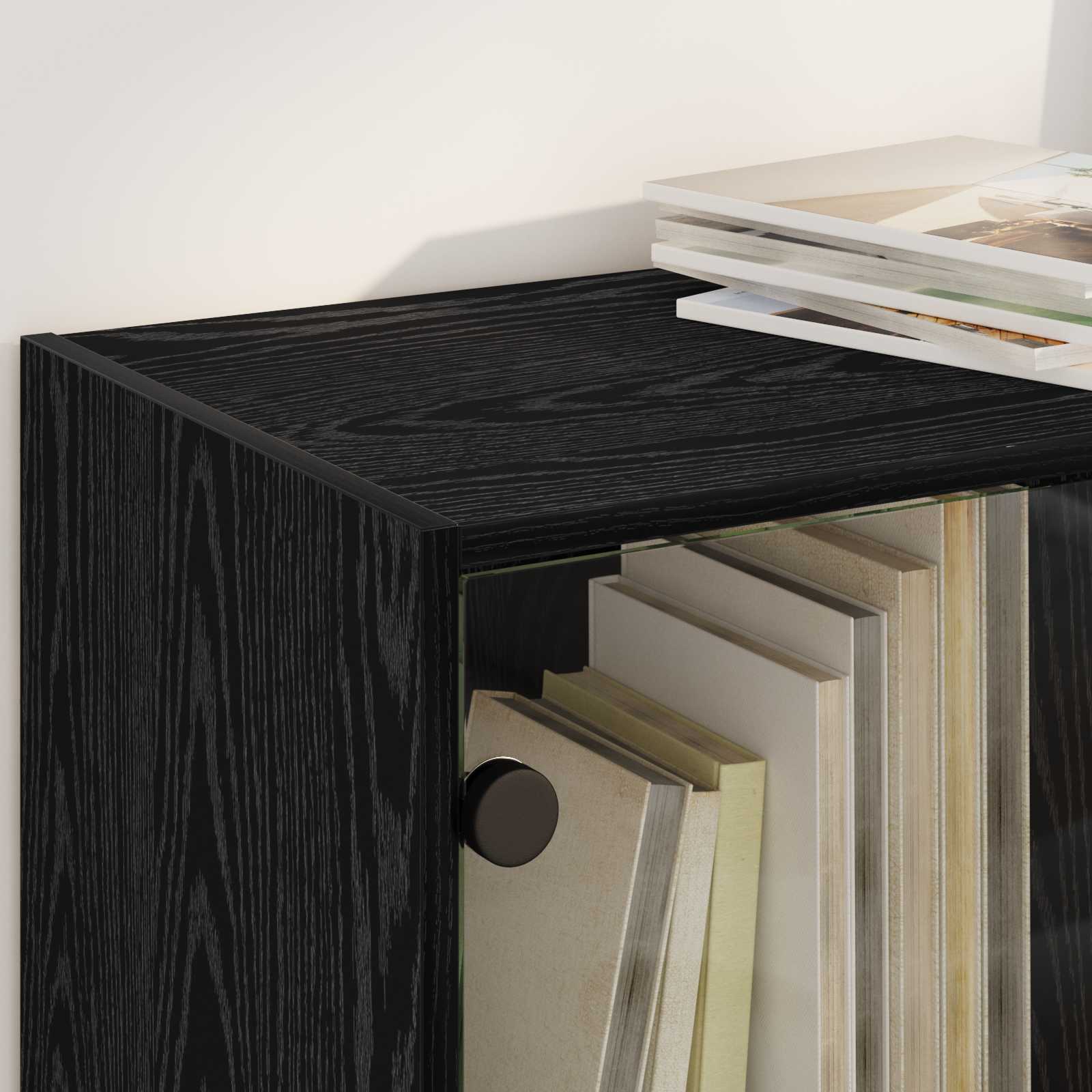 Highboard Crni hrast 68 x 37 x 142 cm Konstruirano drvo
