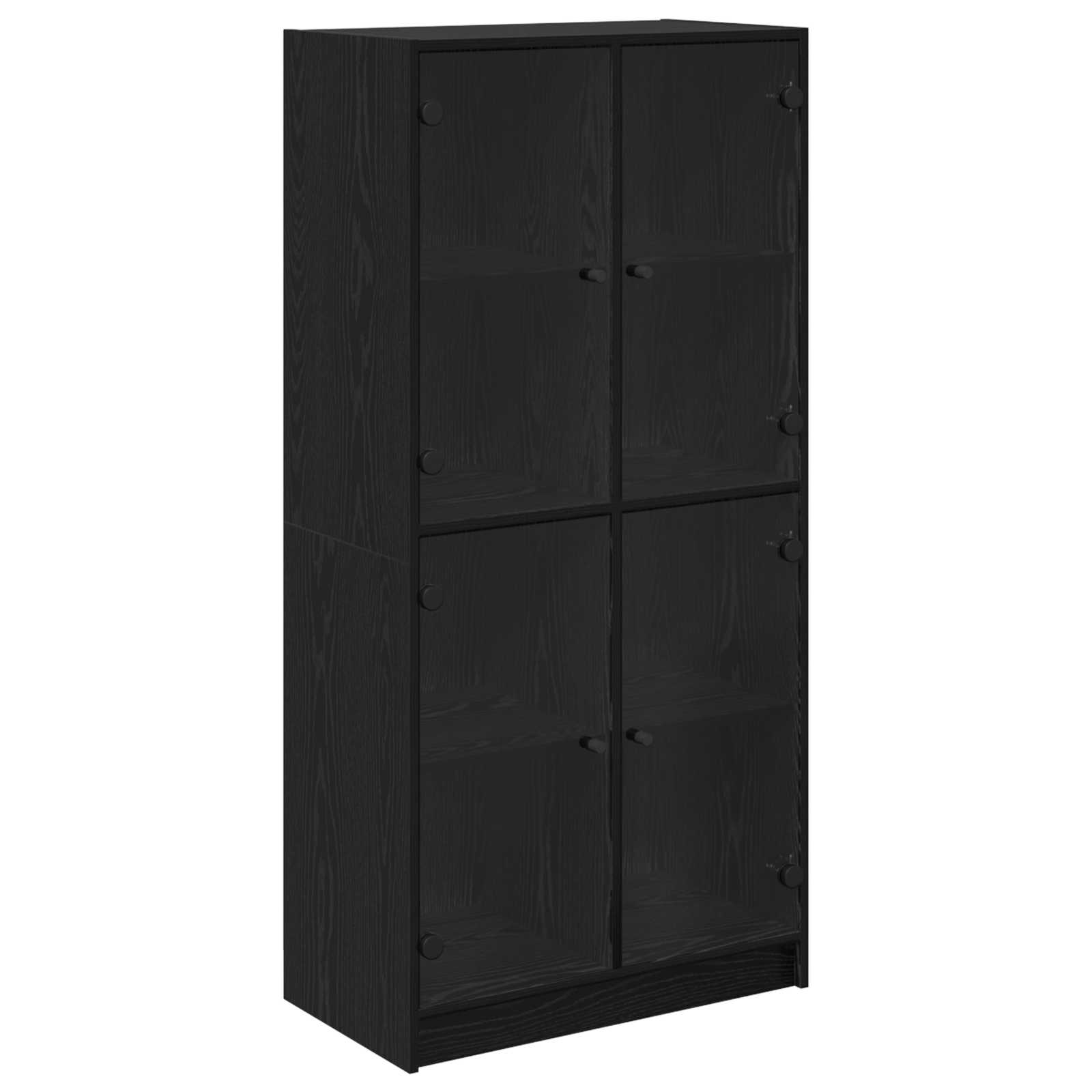 Highboard Crni hrast 68 x 37 x 142 cm Konstruirano drvo