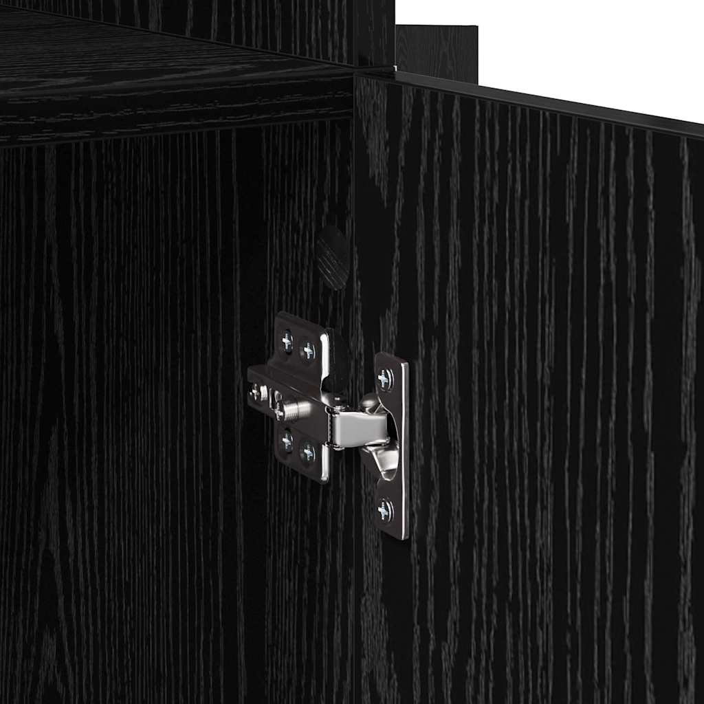 Highboard Crni hrast 80 x 42,5 x 185 cm Konstruirano drvo