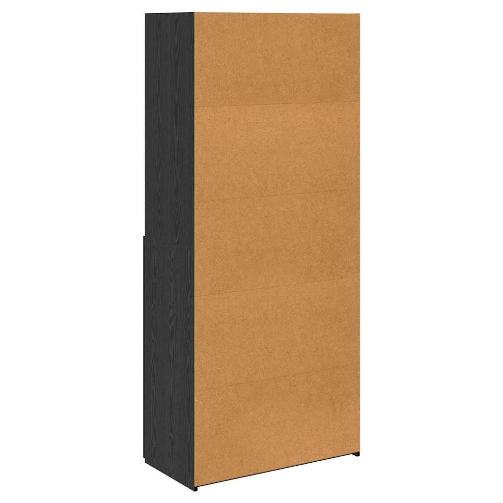 Highboard Crni hrast 80 x 42,5 x 185 cm Konstruirano drvo