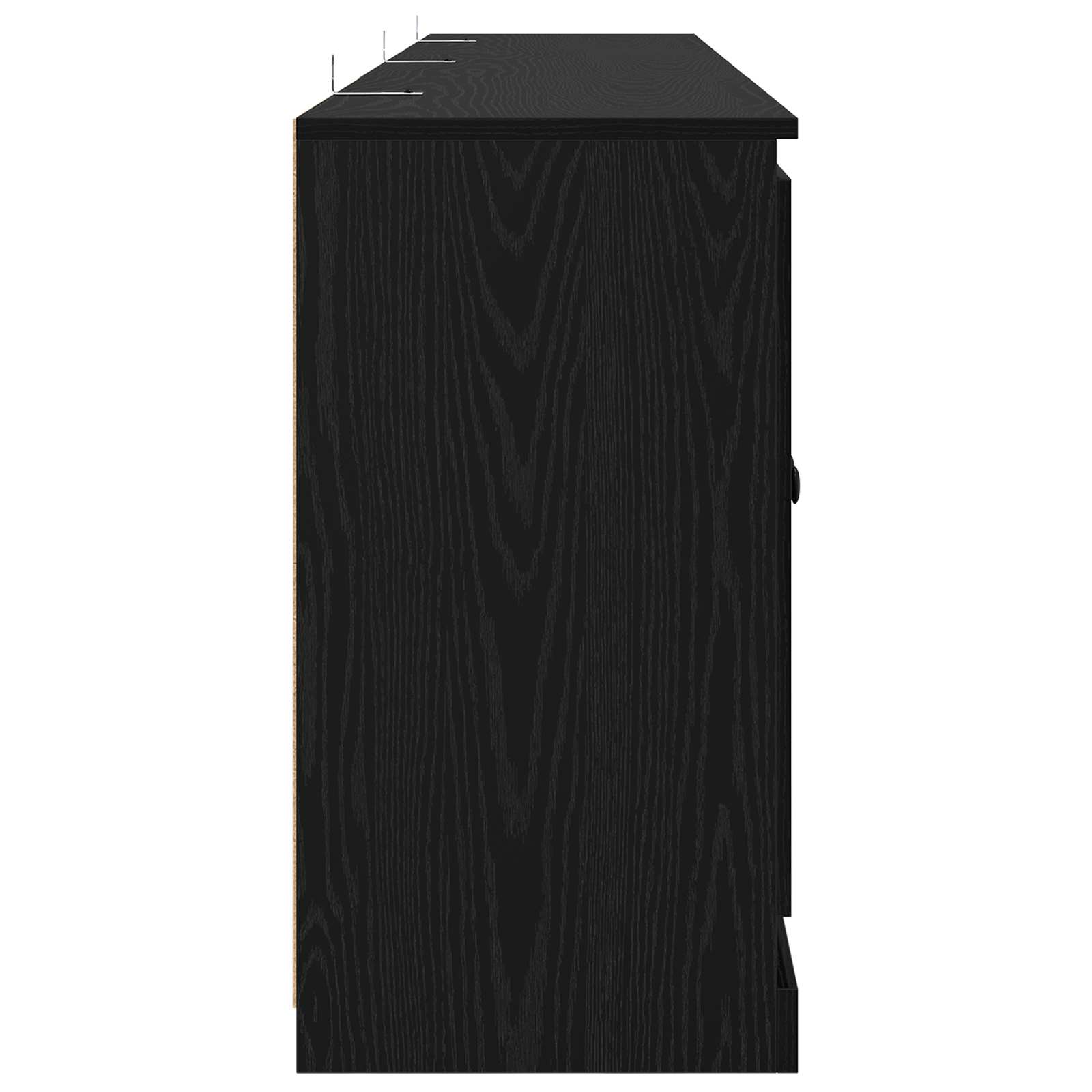 Komode 3 pcs Crni hrast 210 x 35,5 x 67,5 cm Konstruirano drvo