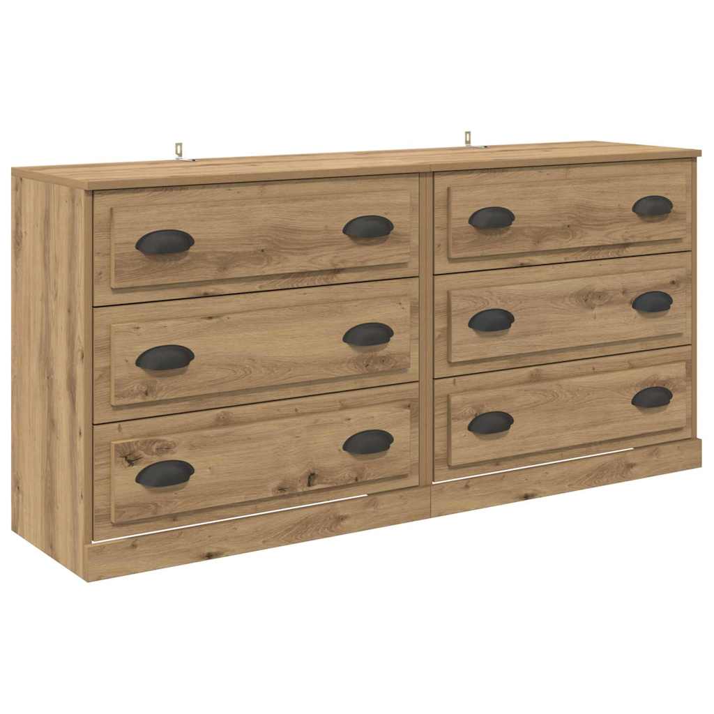Komode s ladicama 2 pcs Umjetnički hrast 70 x 35,5 x 67,5 cm