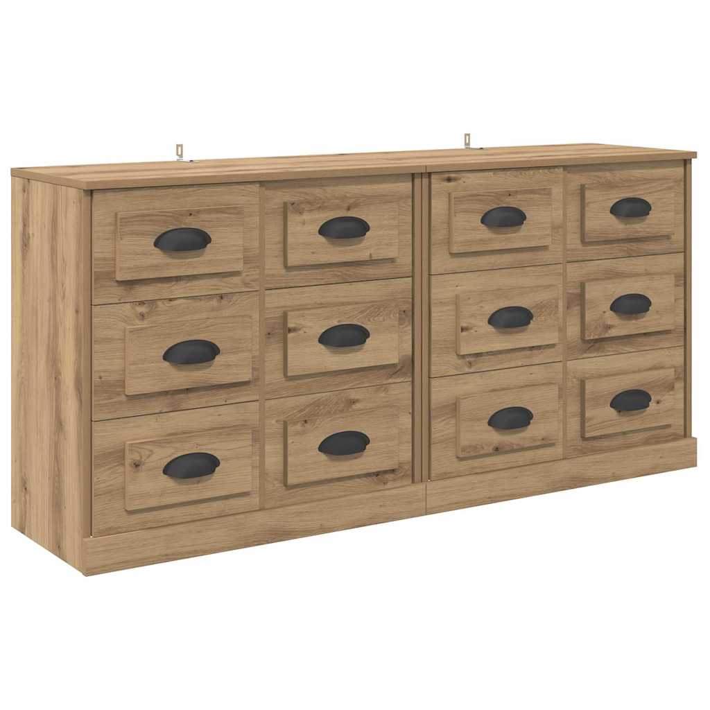 Komode s ladicama 2 pcs Umjetnički hrast 70 x 35,5 x 67,5 cm