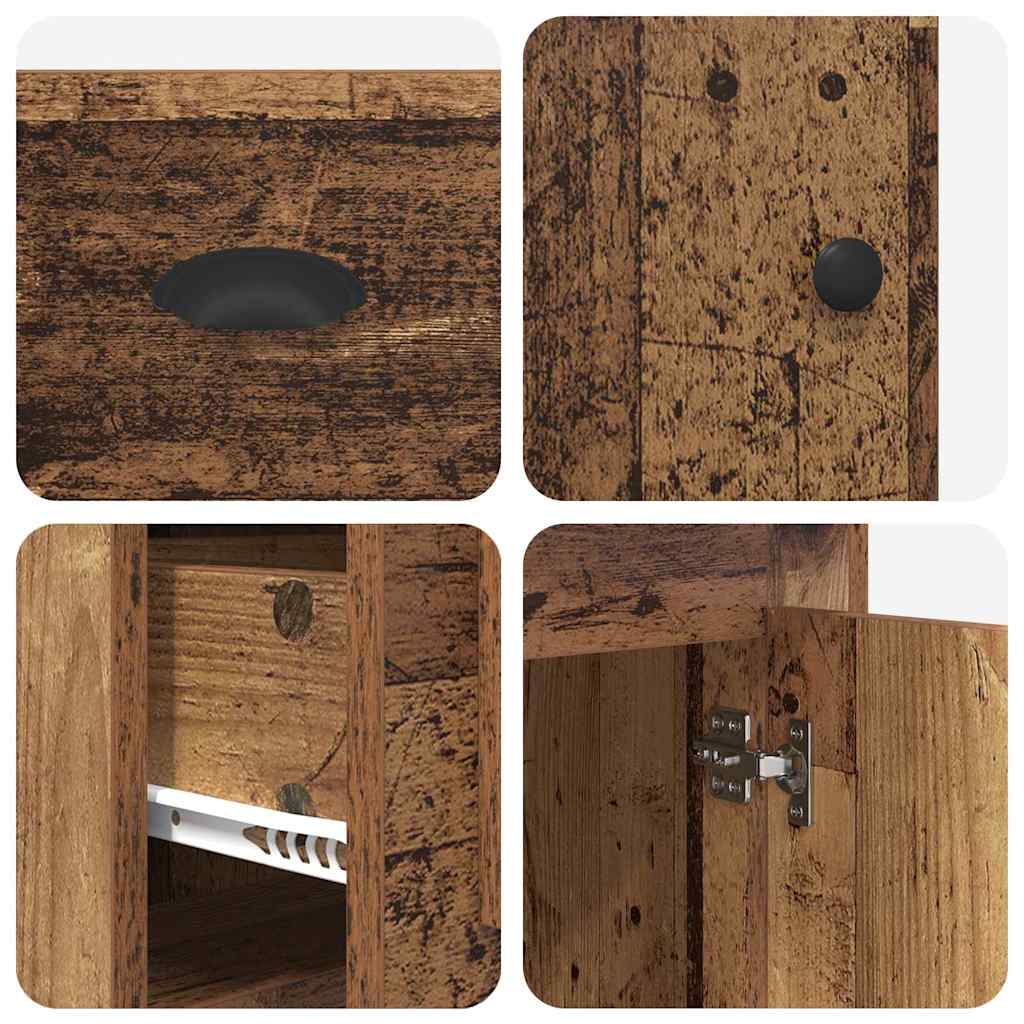 Stol s ormarom Staro drvo 154,5 x 50 x 75 cm Konstruirano drvo