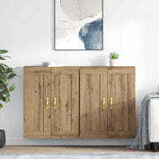 Kabinetski zidni Zidne 2 pcs Umjetnički hrast 69,5 x 34 x 90 cm