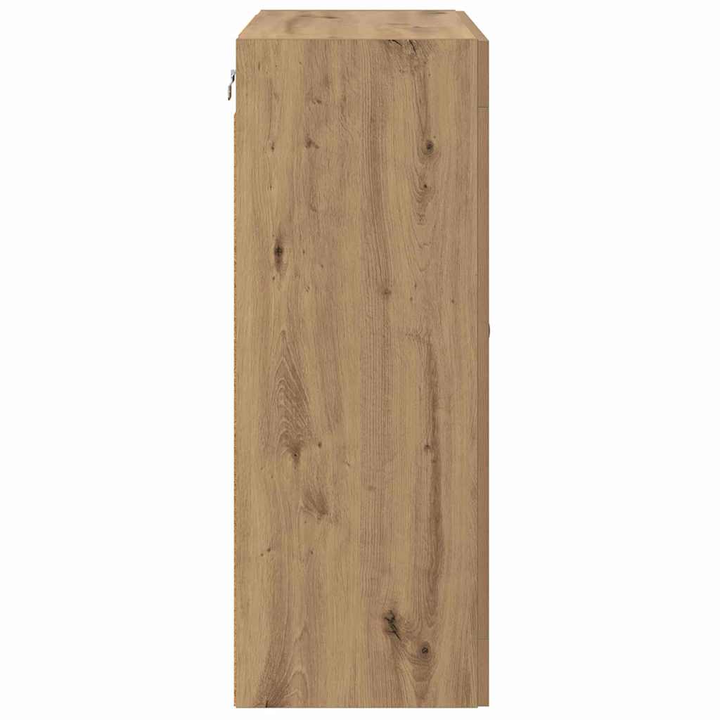 Kabinetski zidni Zidne 2 pcs Umjetnički hrast 69,5 x 34 x 90 cm