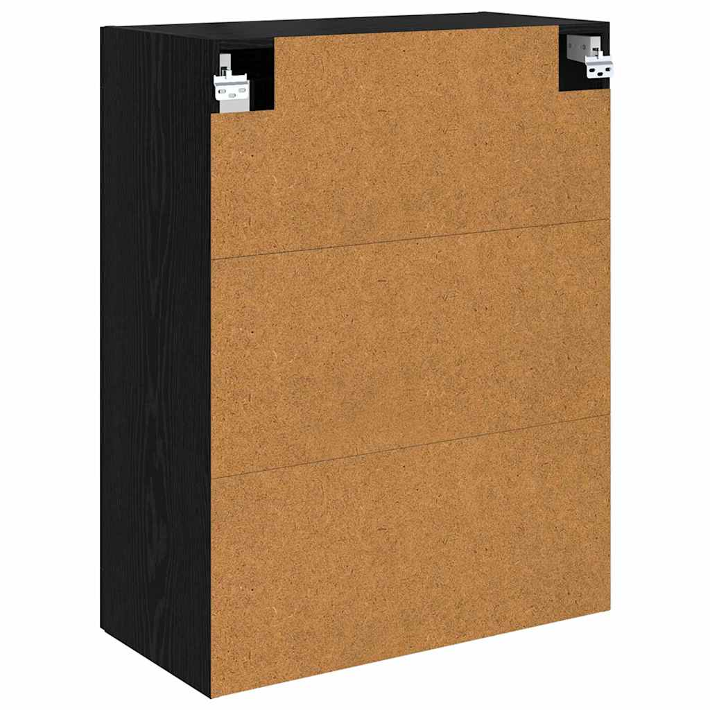 Kabinetski zidni Zidne 2 pcs Crni hrast 69,5 x 34 x 90 cm