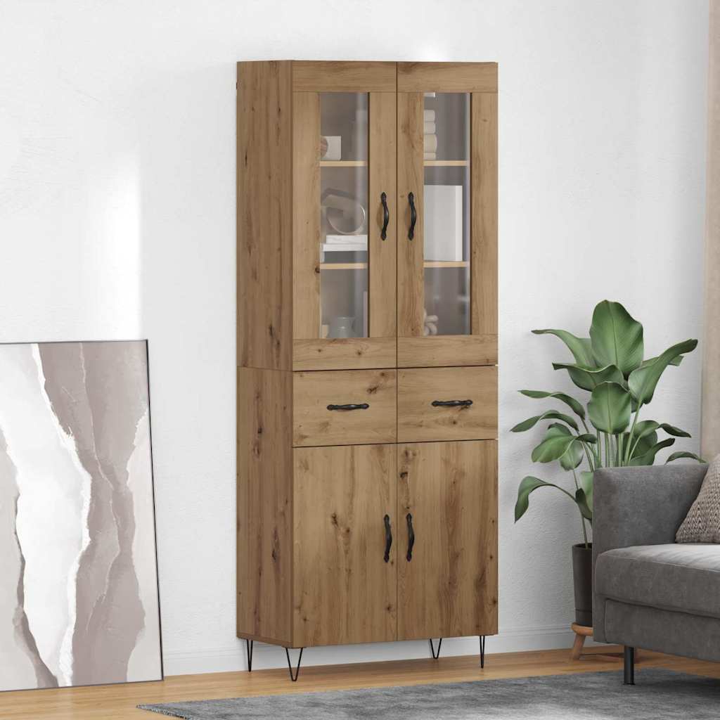 Highboard Umjetnički hrast 69,5 x 34 x 90 cm Konstruirano drvo