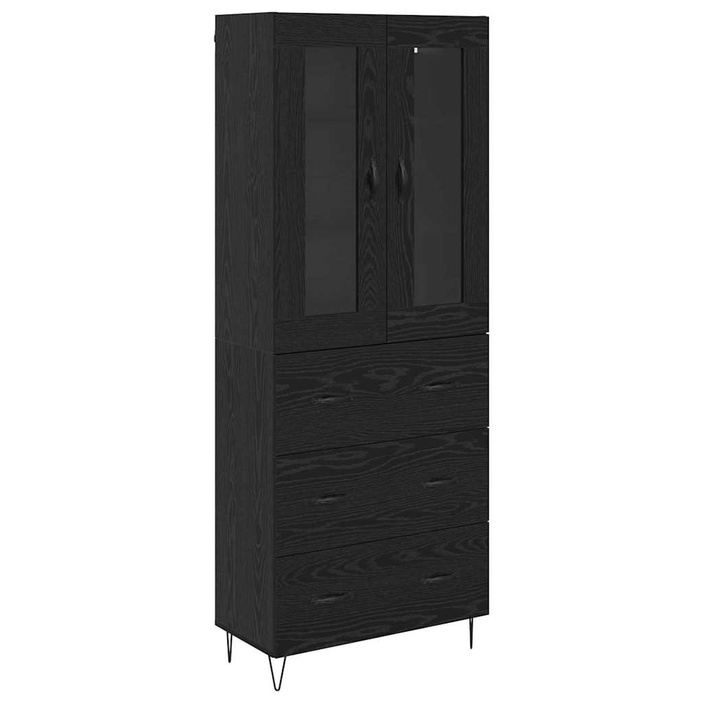 Highboard Crni hrast 69,5 x 34 x 90 cm Konstruirano drvo