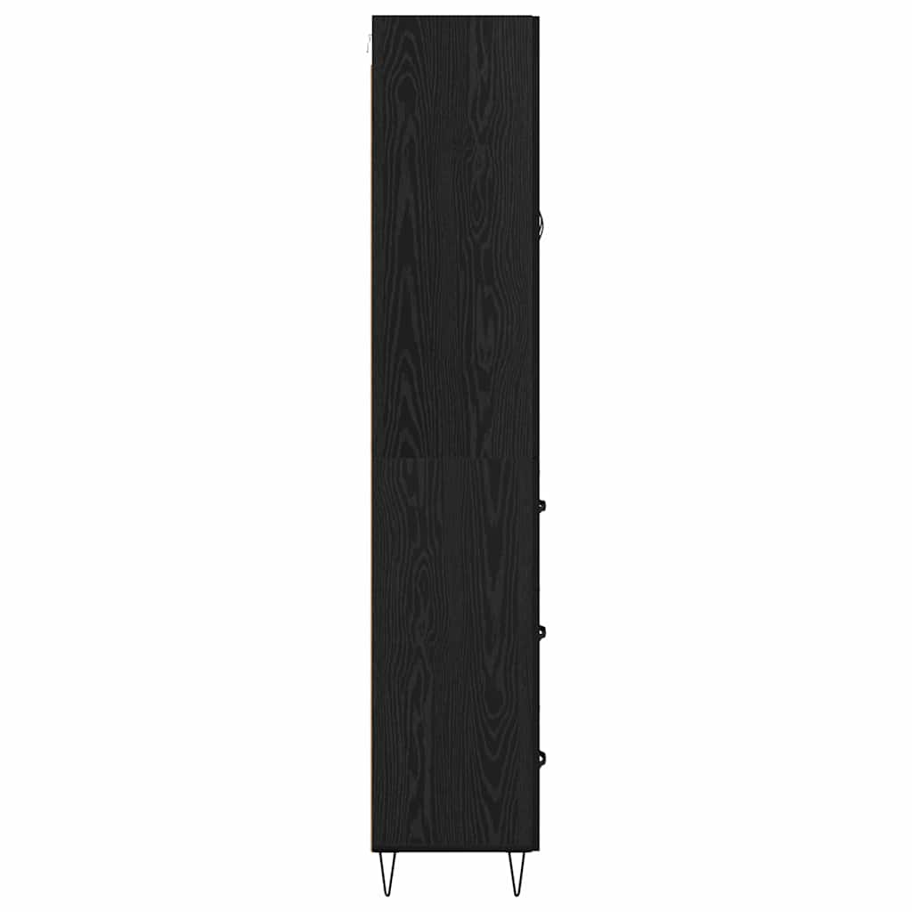Highboard Crni hrast 69,5 x 34 x 90 cm Konstruirano drvo
