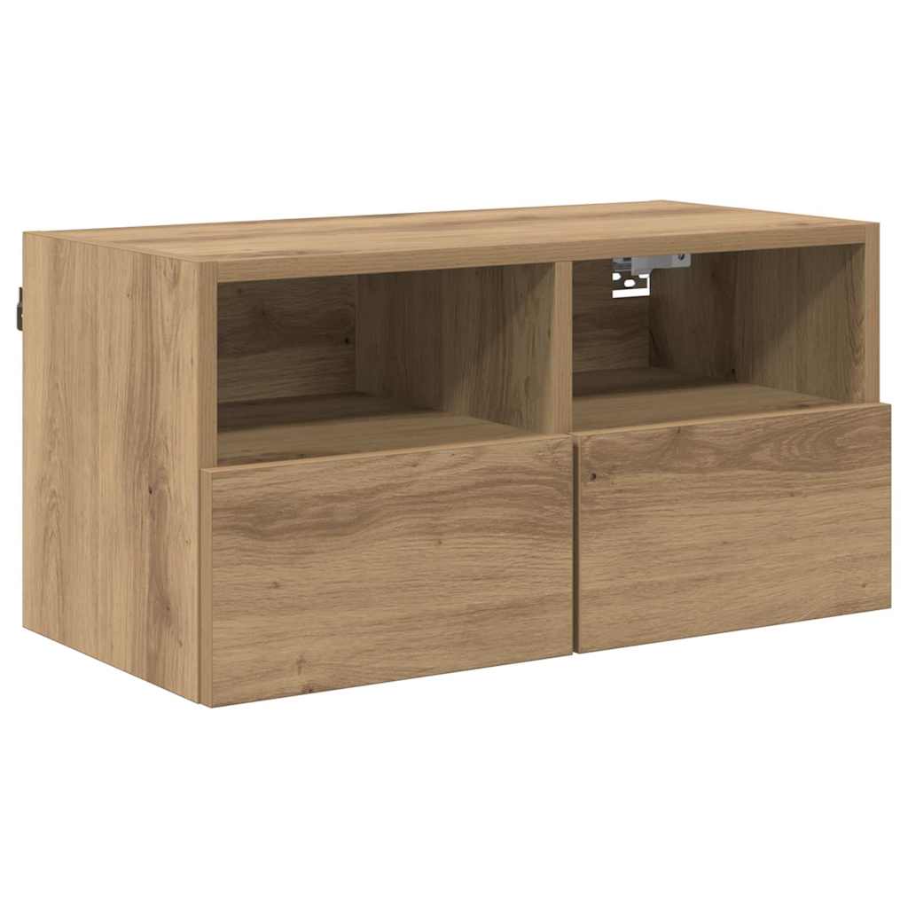 TV zidne jedinice 4 pcs Umjetnički hrast Konstruirano drvo