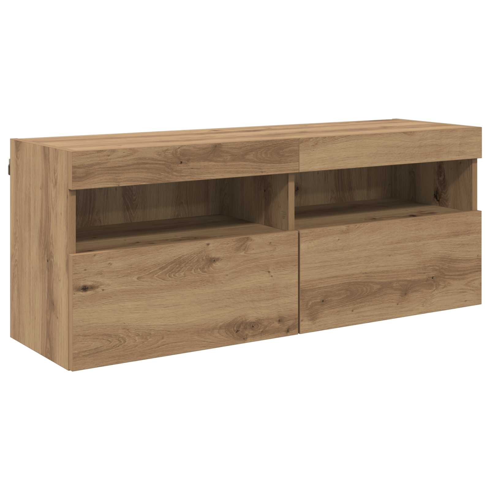 Set zidnog ormarića za TV S LED lampica 7 pcs Umjetnički hrast