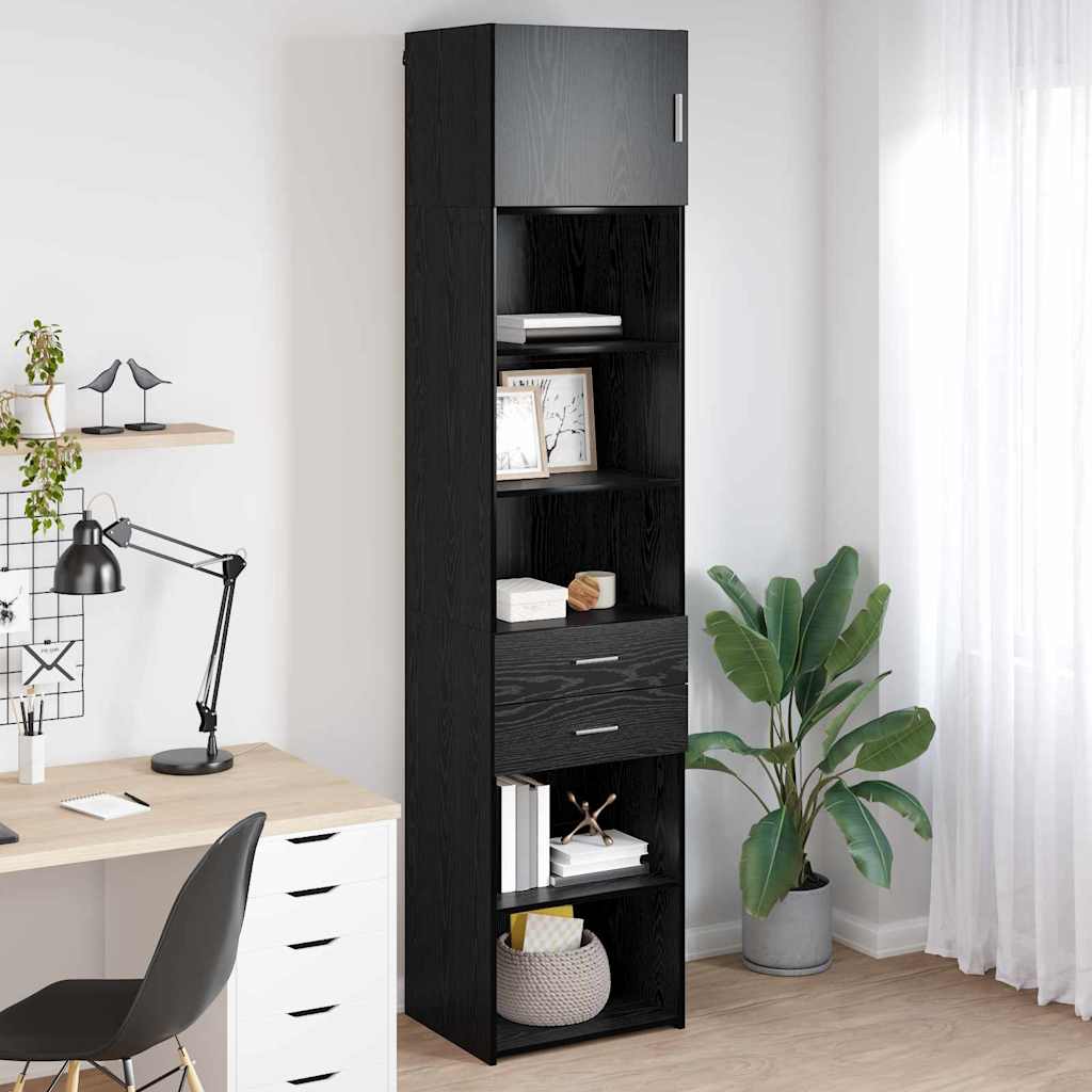 Highboard Zidne Crni hrast 50 x 42,5 x 225 cm Konstruirano drvo