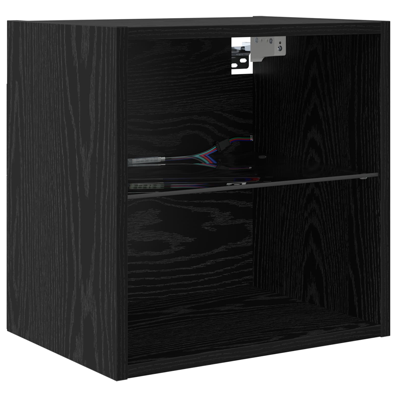 TV zidne jedinice s LED-om 5 pcs Crni hrast Konstruirano drvo