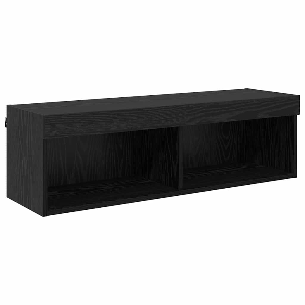 TV zidne jedinice s LED-om 6 pcs Crni hrast Konstruirano drvo