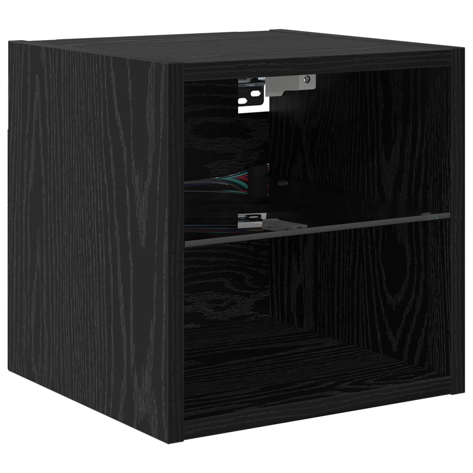 TV zidna jedinica Zidne 4 pcs Crni hrast Konstruirano drvo