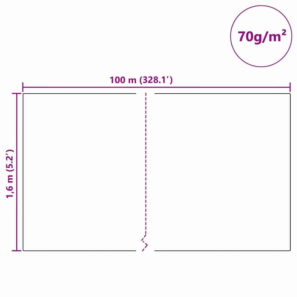 Flis za zaštitu biljaka od mraza Bijelo 100 x 1,6 m