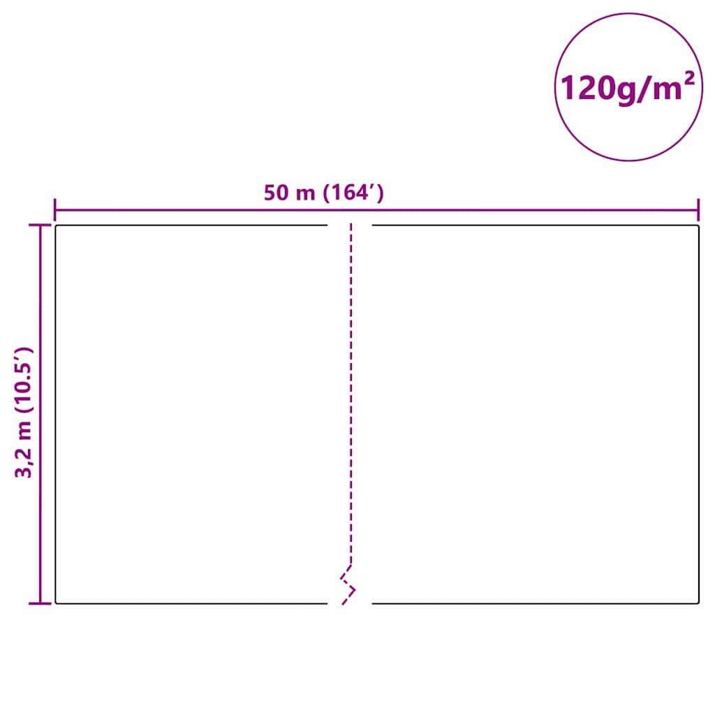 Flis za zaštitu biljaka od mraza Bež 50 x 3,2 m Neslojno platno