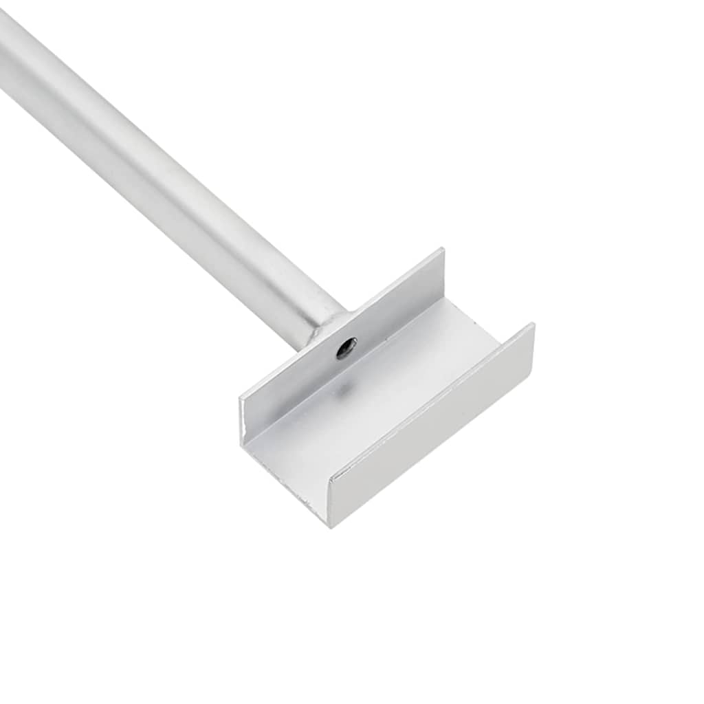 Kuka za platna za prikolice 2 pcs Srebrno 130-210 cm Aluminij