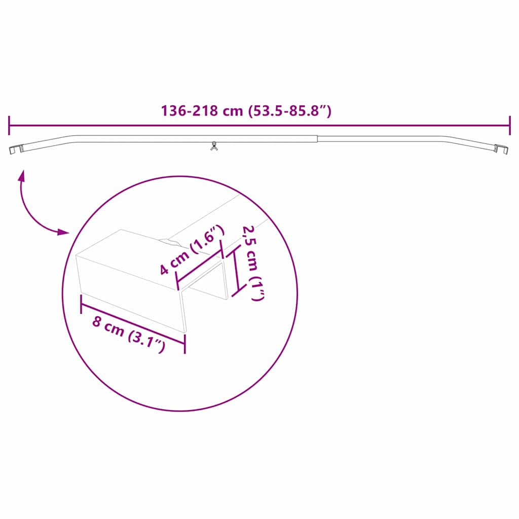 Kuka za platna za prikolice 4 pcs Srebrno 130-210 cm Aluminij