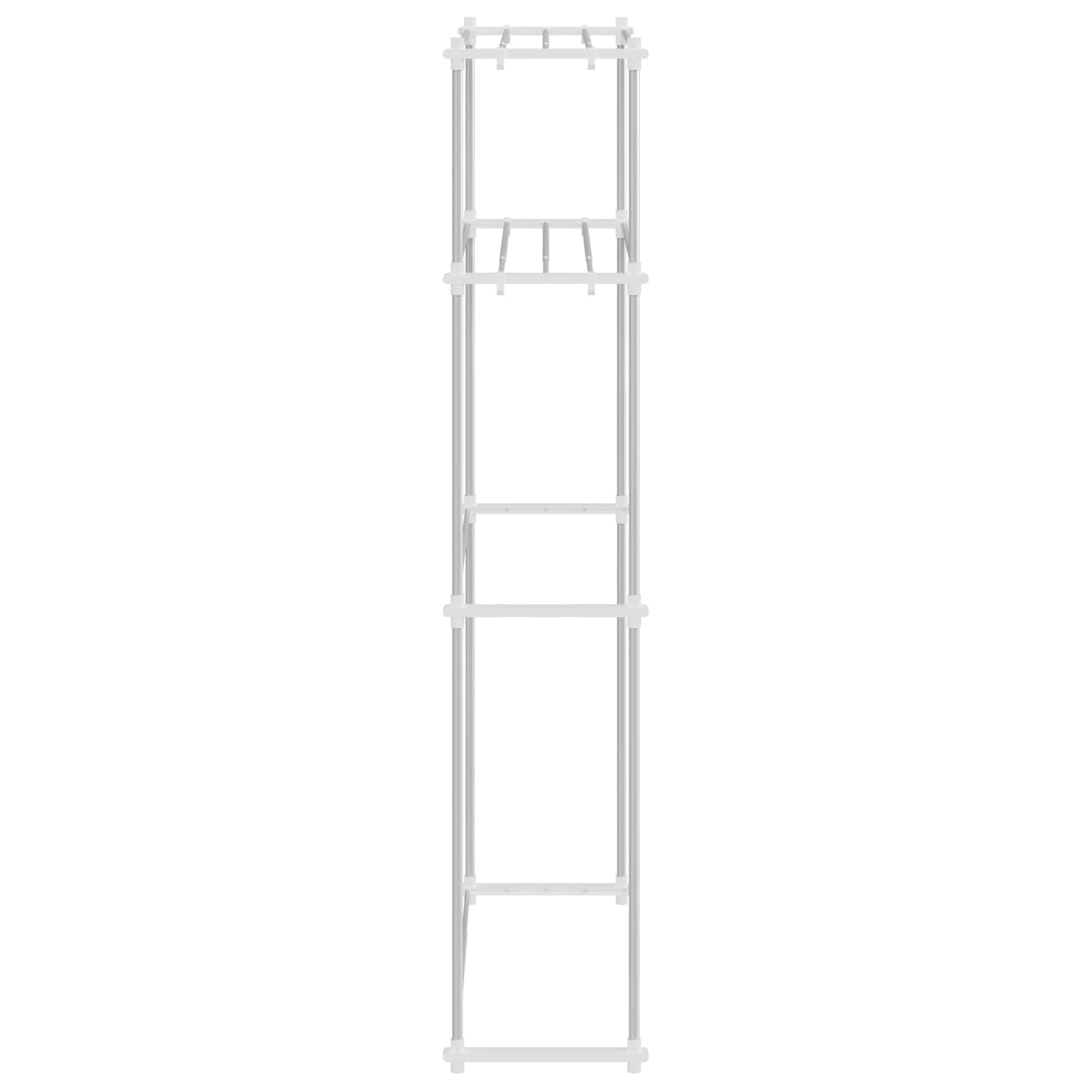 Polica za perilicu rublja Bijelo 70 x 27 x 136 cm Aluminij