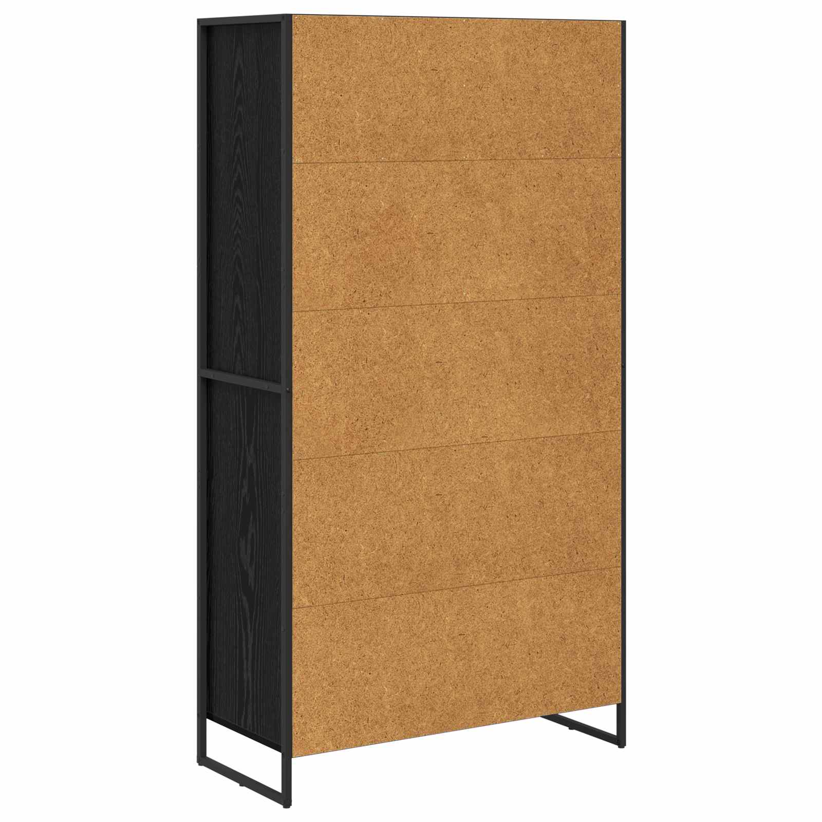 Kreveta 2 pcs Crni hrast 81 x 36 x 150.5 cm Konstruirano drvo