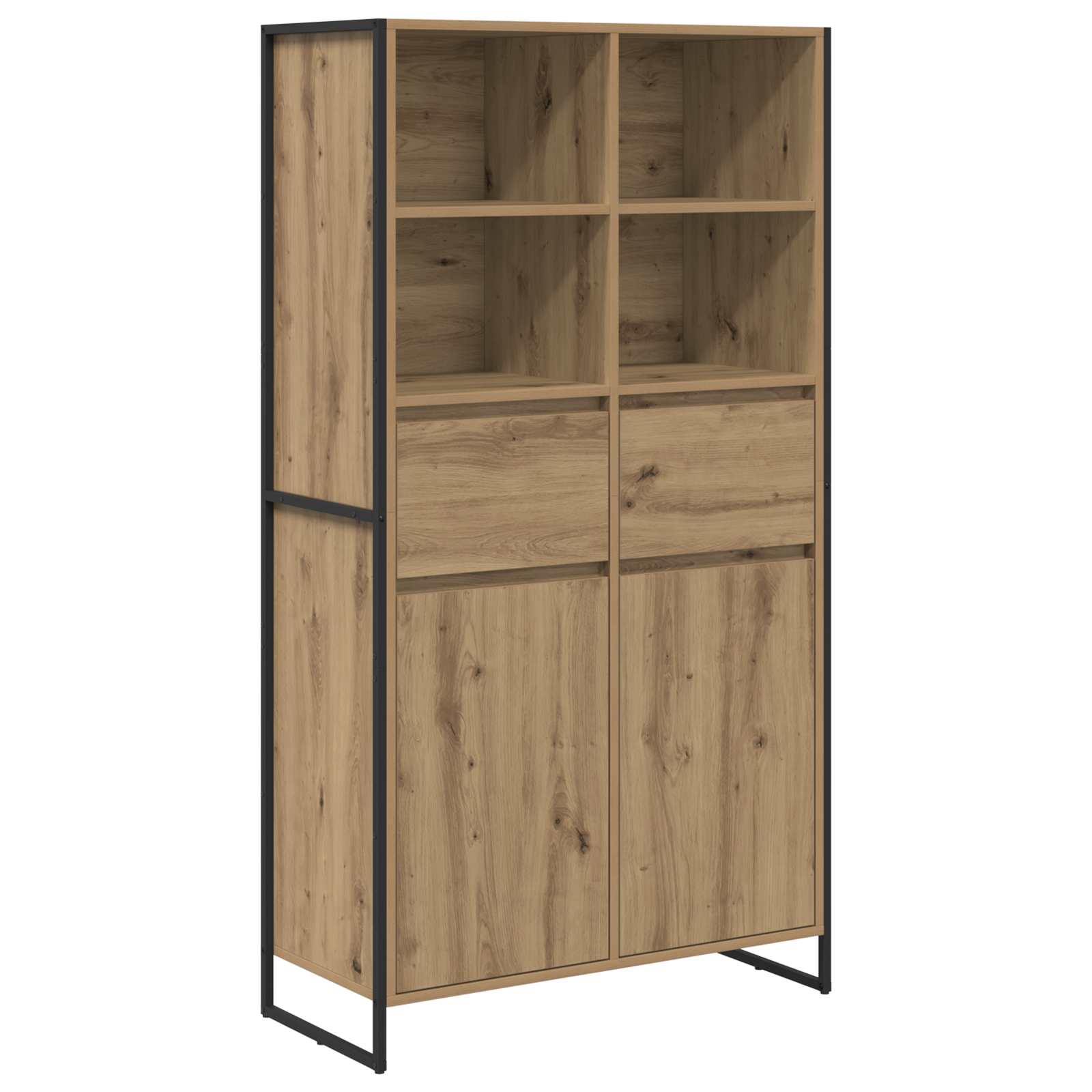 Kreveta 2 pcs Umjetnička hrastovina 81 x 36 x 150.5 cm