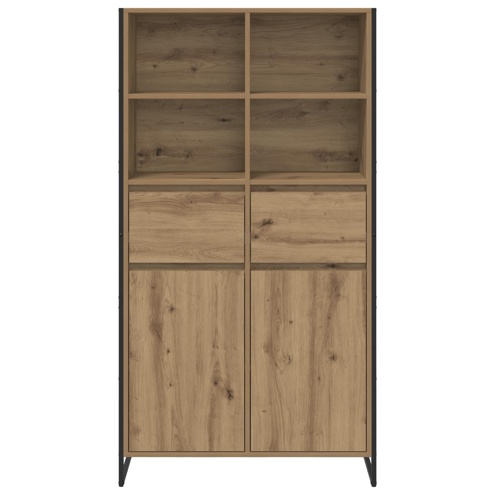 Kreveta 2 pcs Umjetnička hrastovina 81 x 36 x 150.5 cm