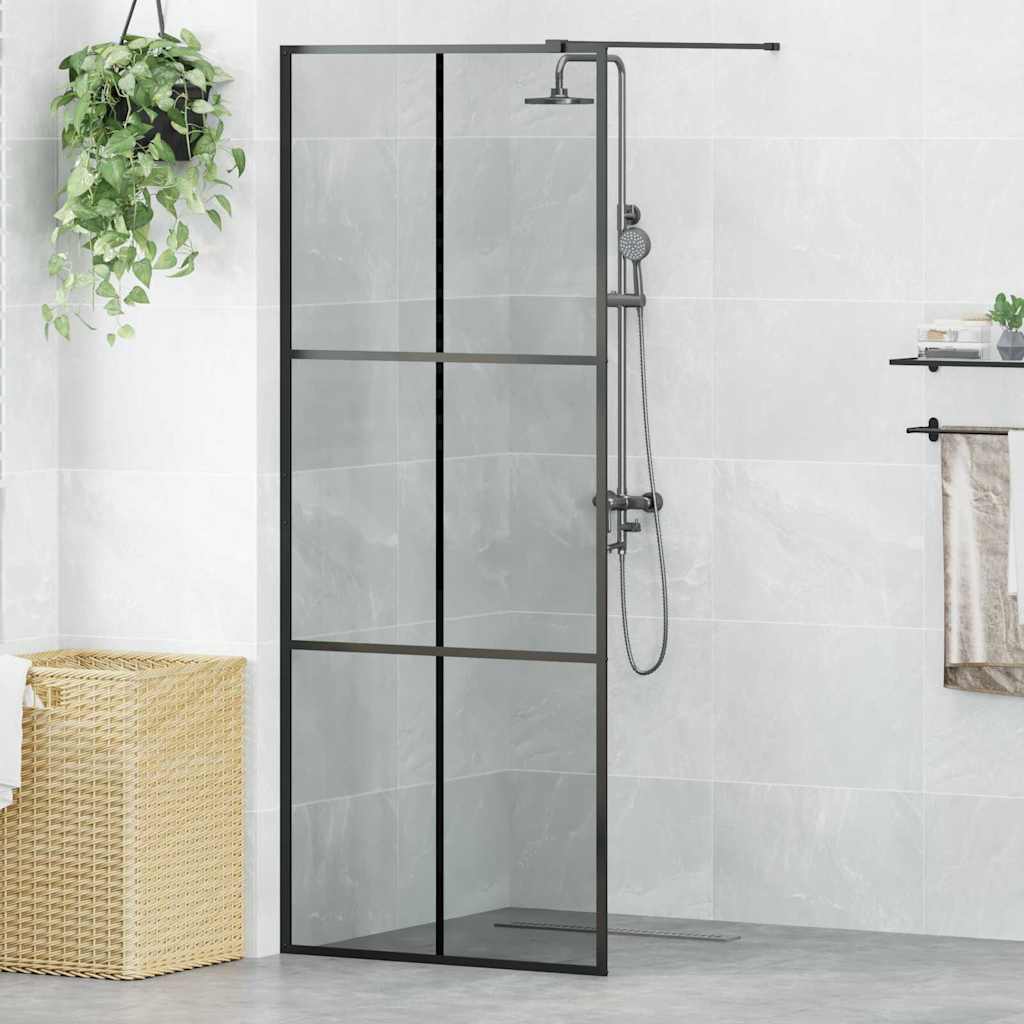 Zid za walk-in tuš Crna 80 x 195 cm Staklo otporno na udarce