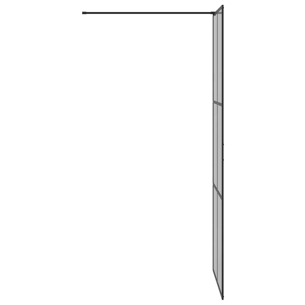 Zid za walk-in tuš Crna 80 x 195 cm Staklo otporno na udarce