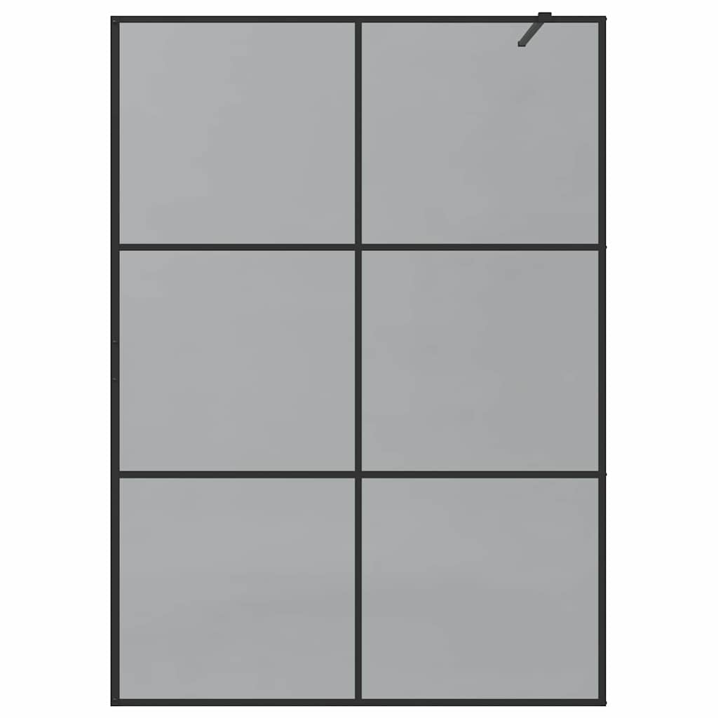 Zid za walk-in tuš Crna 140 x 195 cm Staklo otporno na udarce