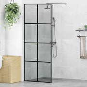 Zid za walk-in tuš Crna 80 x 195 cm Staklo otporno na udarce