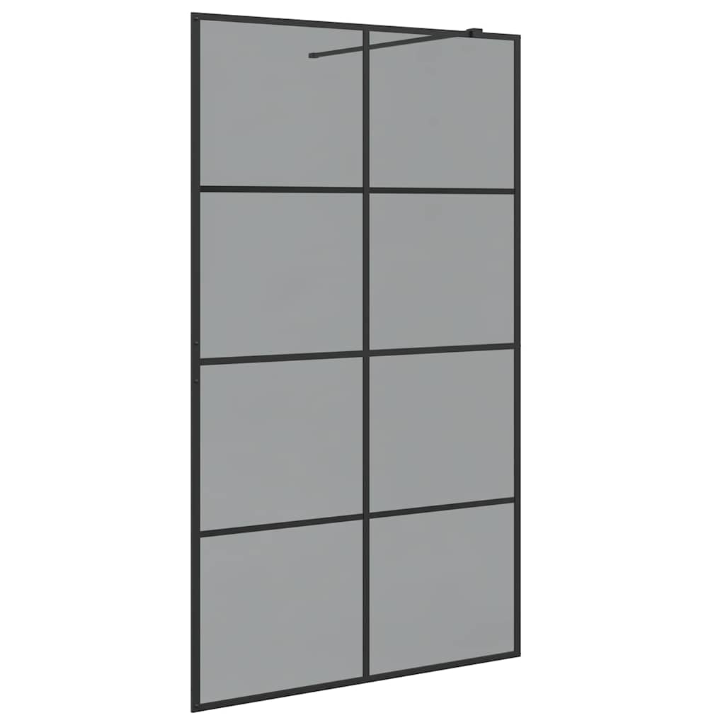 Zid za walk-in tuš Crna 115 x 195 cm Staklo otporno na udarce