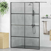 Zid za walk-in tuš Crna 140 x 195 cm Staklo otporno na udarce