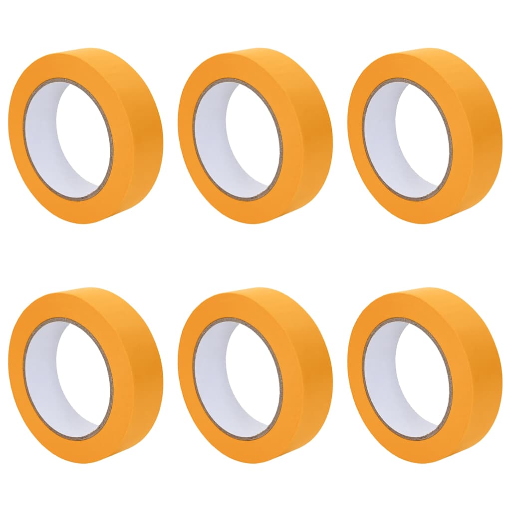 Trake za maskiranje slikara 6 pcs Žuta 25mm x 50m Papir