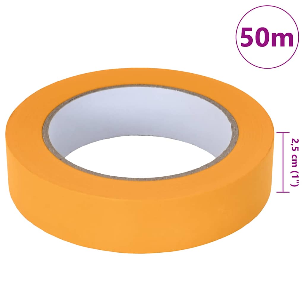 Trake za maskiranje slikara 6 pcs Žuta 25mm x 50m Papir