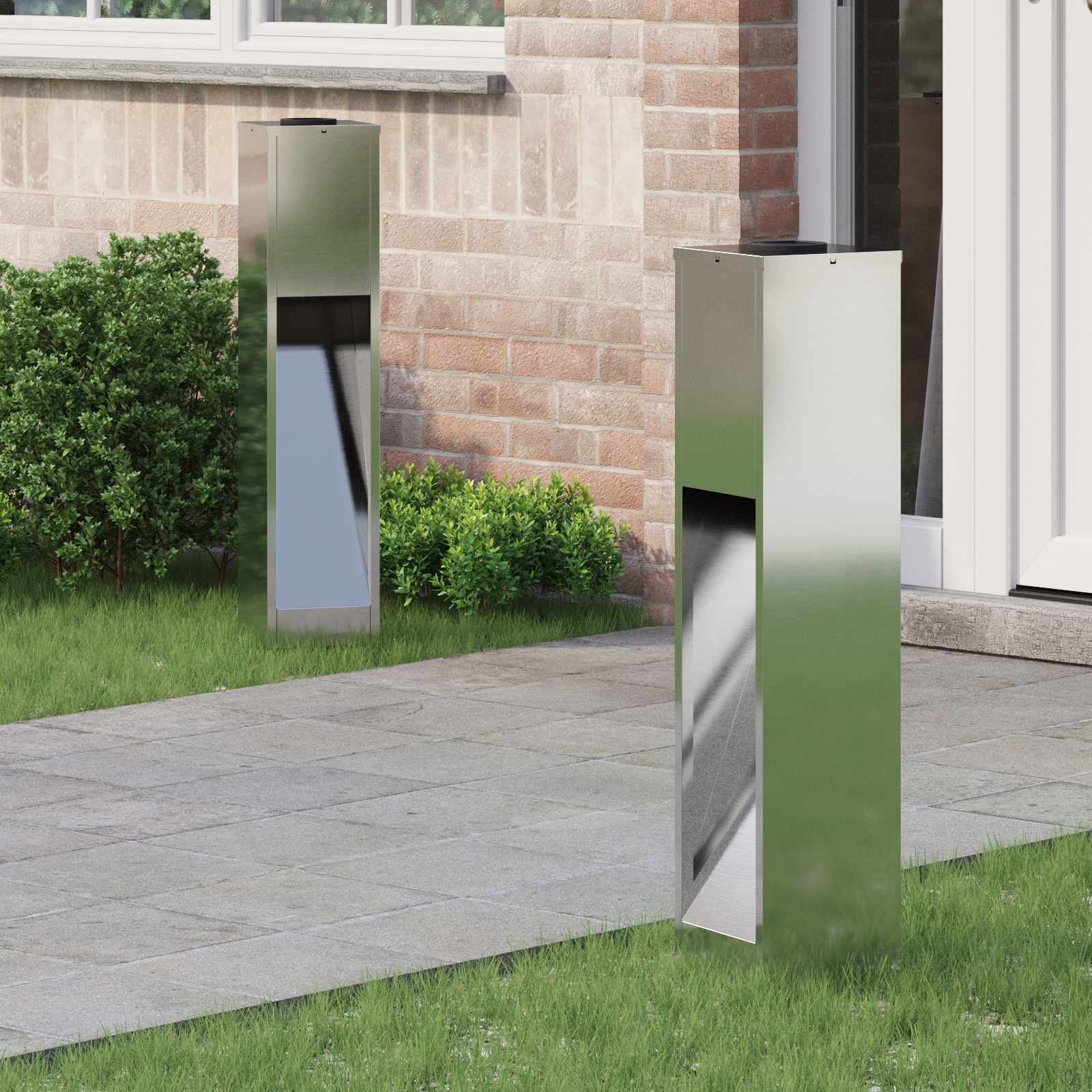 Solarna LED svjetiljka za stazu 2 pcs Srebrno Galvanizirano