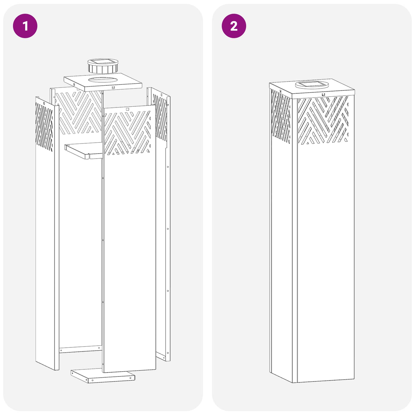 Solarna LED svjetlost za stazu 2 pcs Srebrno Nehrđajući čelik