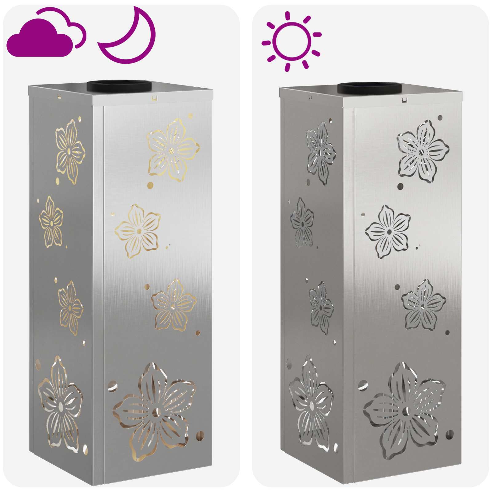 Solarna LED svjetlost za stazu 2 pcs Srebrno Nehrđajući čelik
