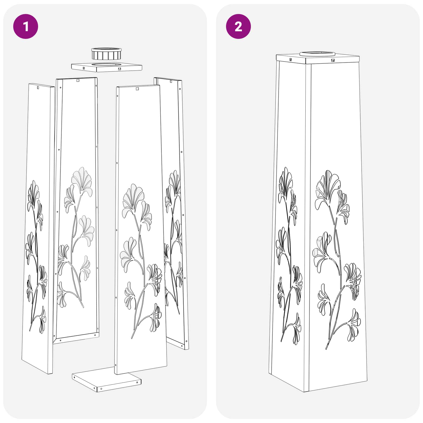 Solarna LED svjetlost za stazu 2 pcs Maslinasto zelena