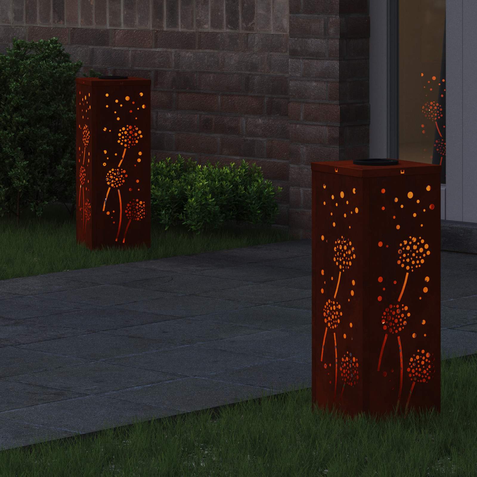 Solarna LED svjetlost za stazu 2 pcs Rđa