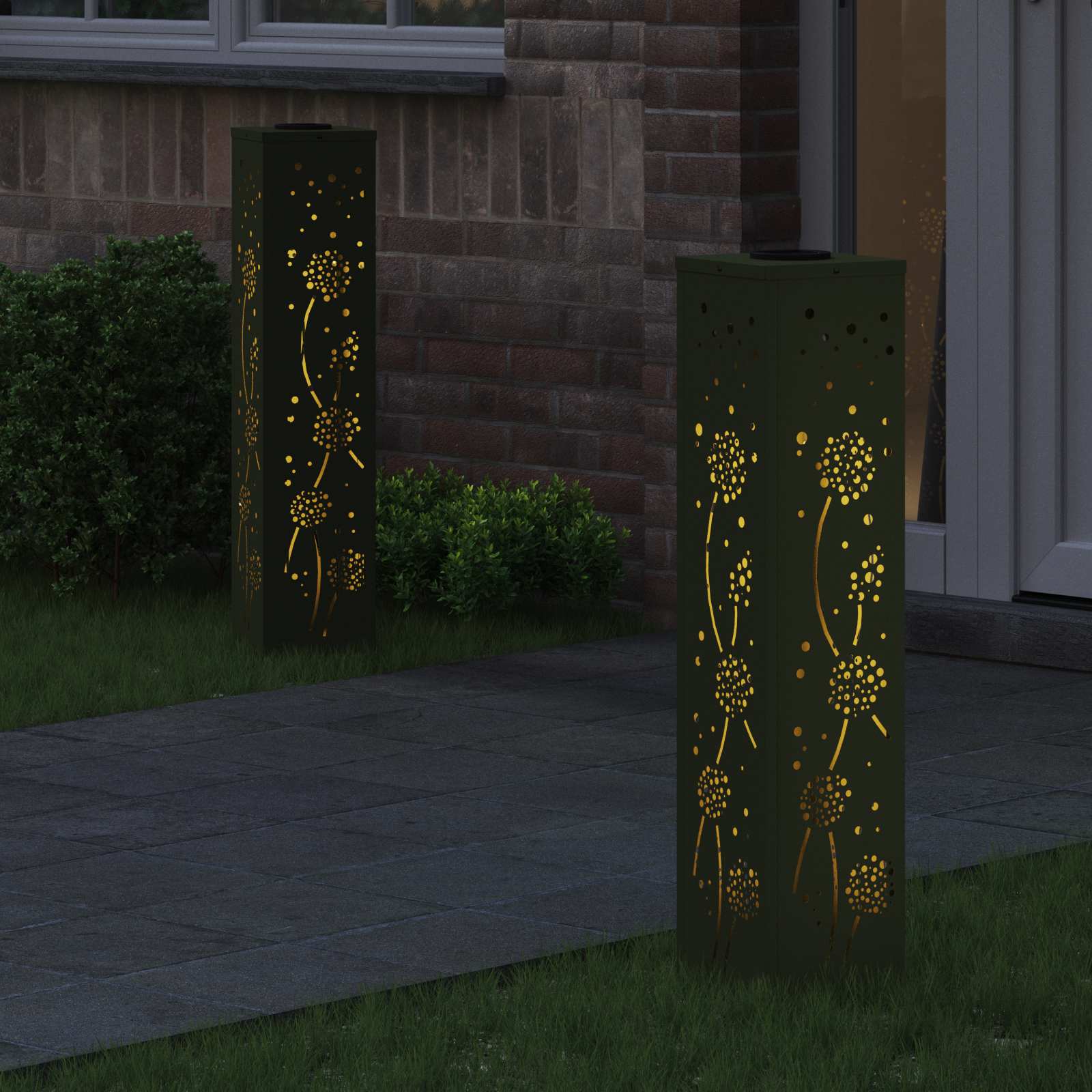 Solarna LED svjetlost za stazu 2 pcs Maslinasto zelena