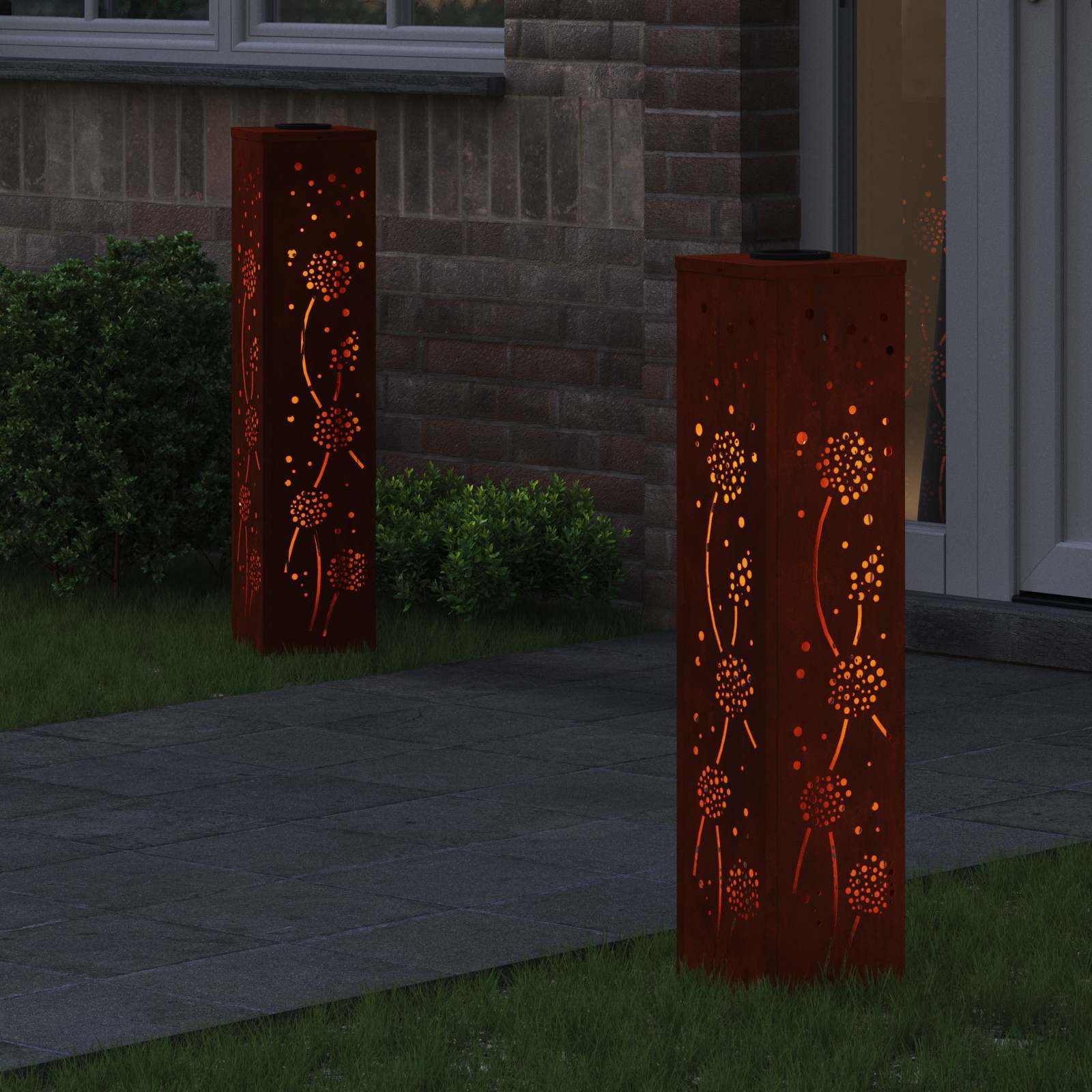 Solarna LED svjetlost za stazu 2 pcs Rđa
