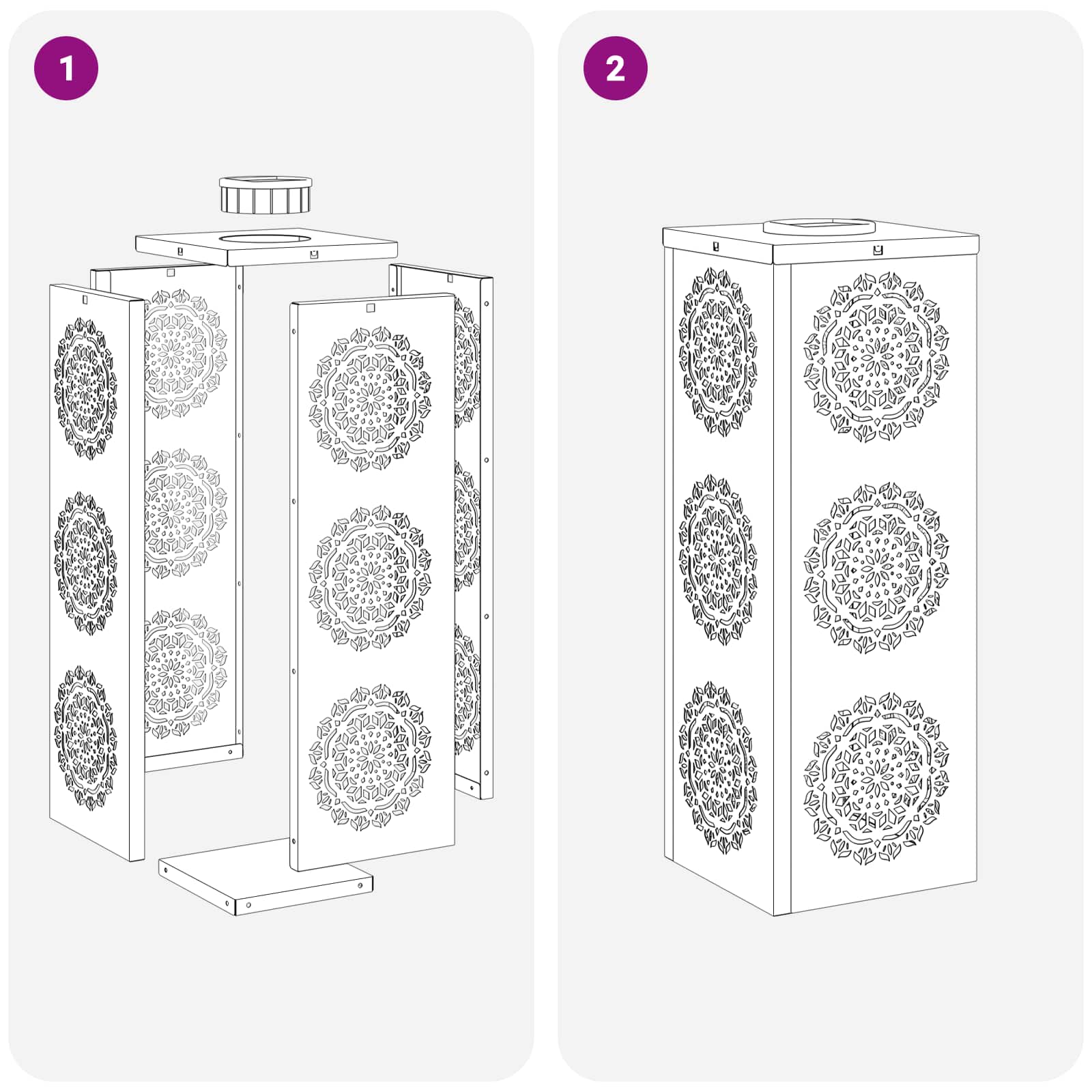Solarna LED svjetlost za stazu 2 pcs Rđa