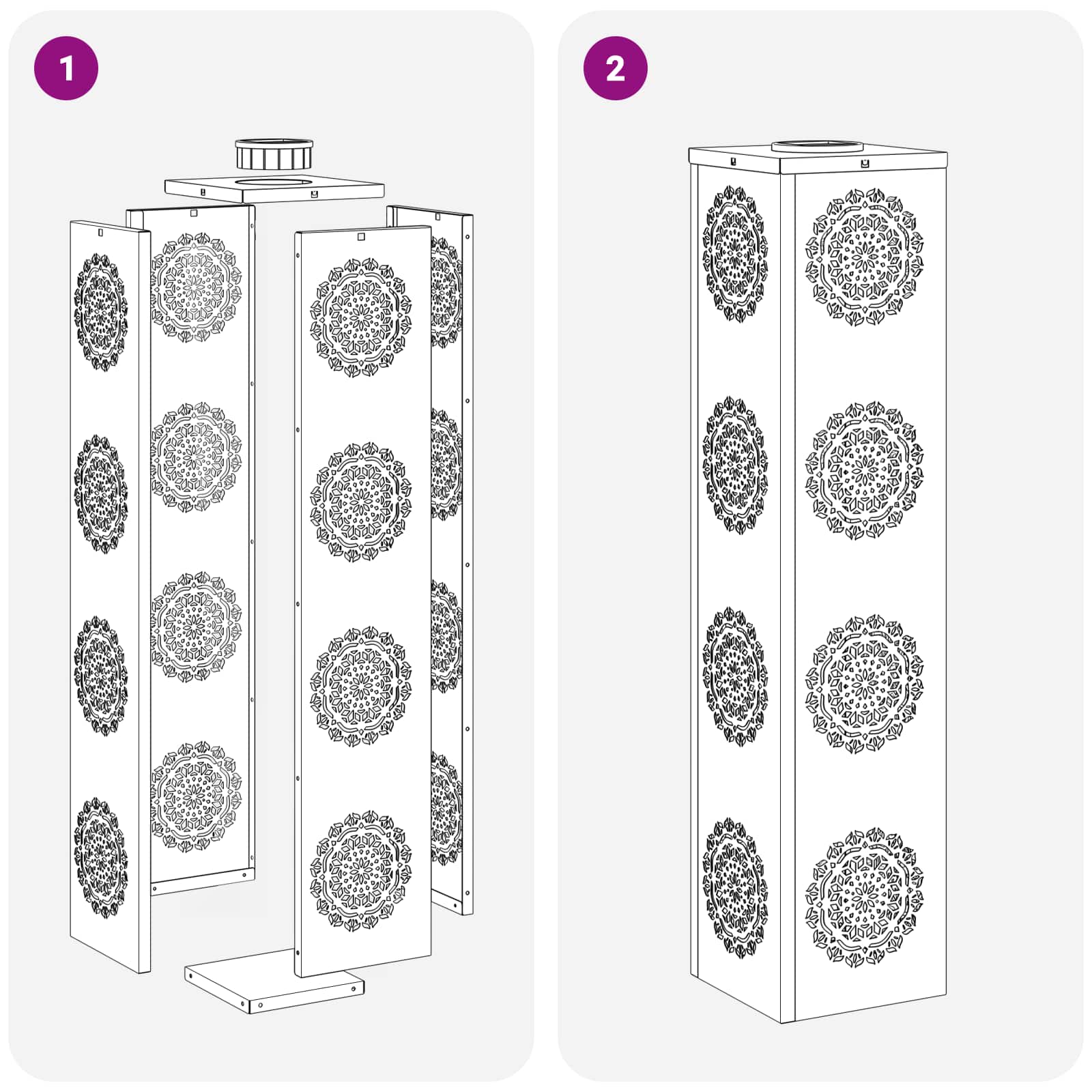 Solarna LED svjetlost za stazu 2 pcs Bijelo