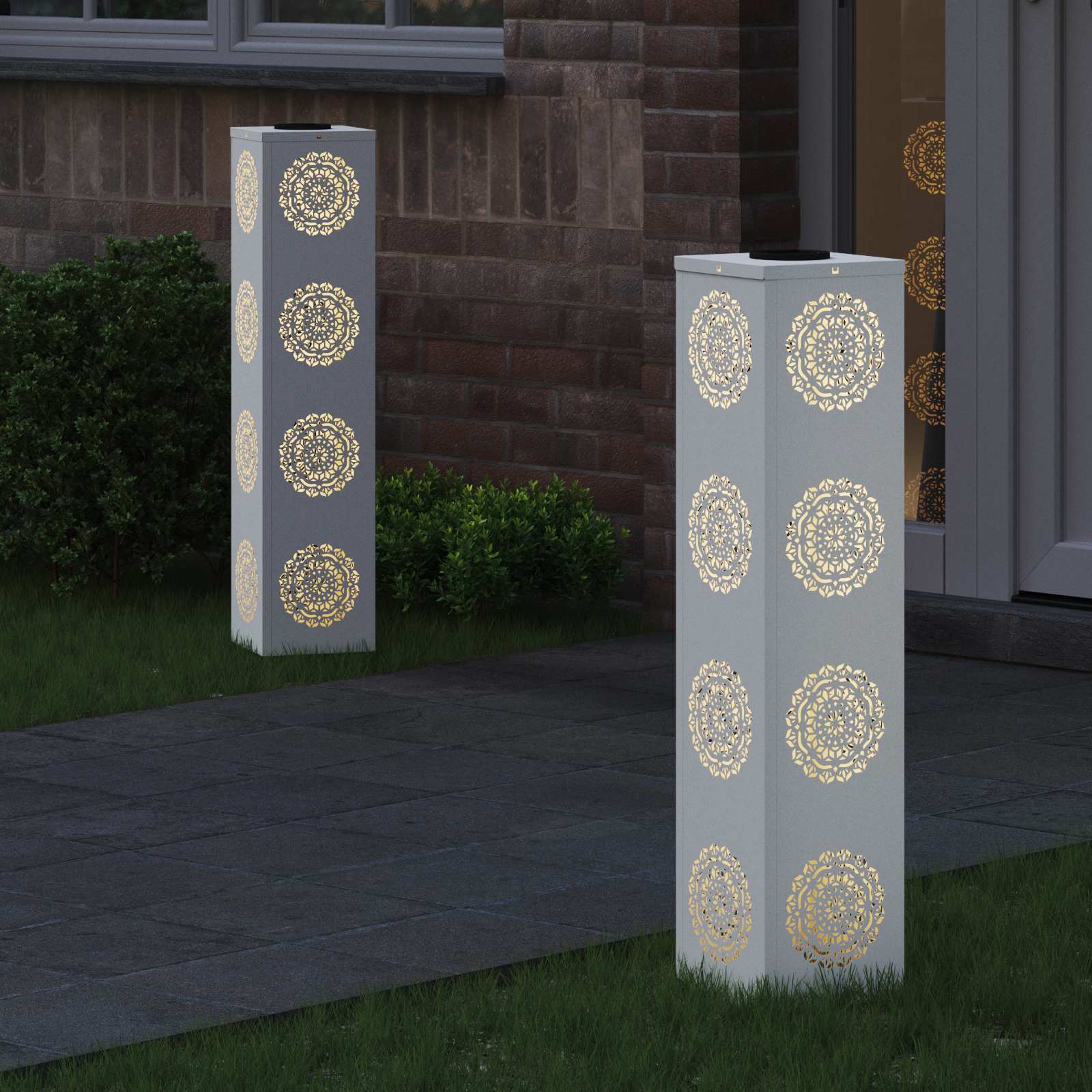 Solarna LED svjetlost za stazu 2 pcs Bijelo