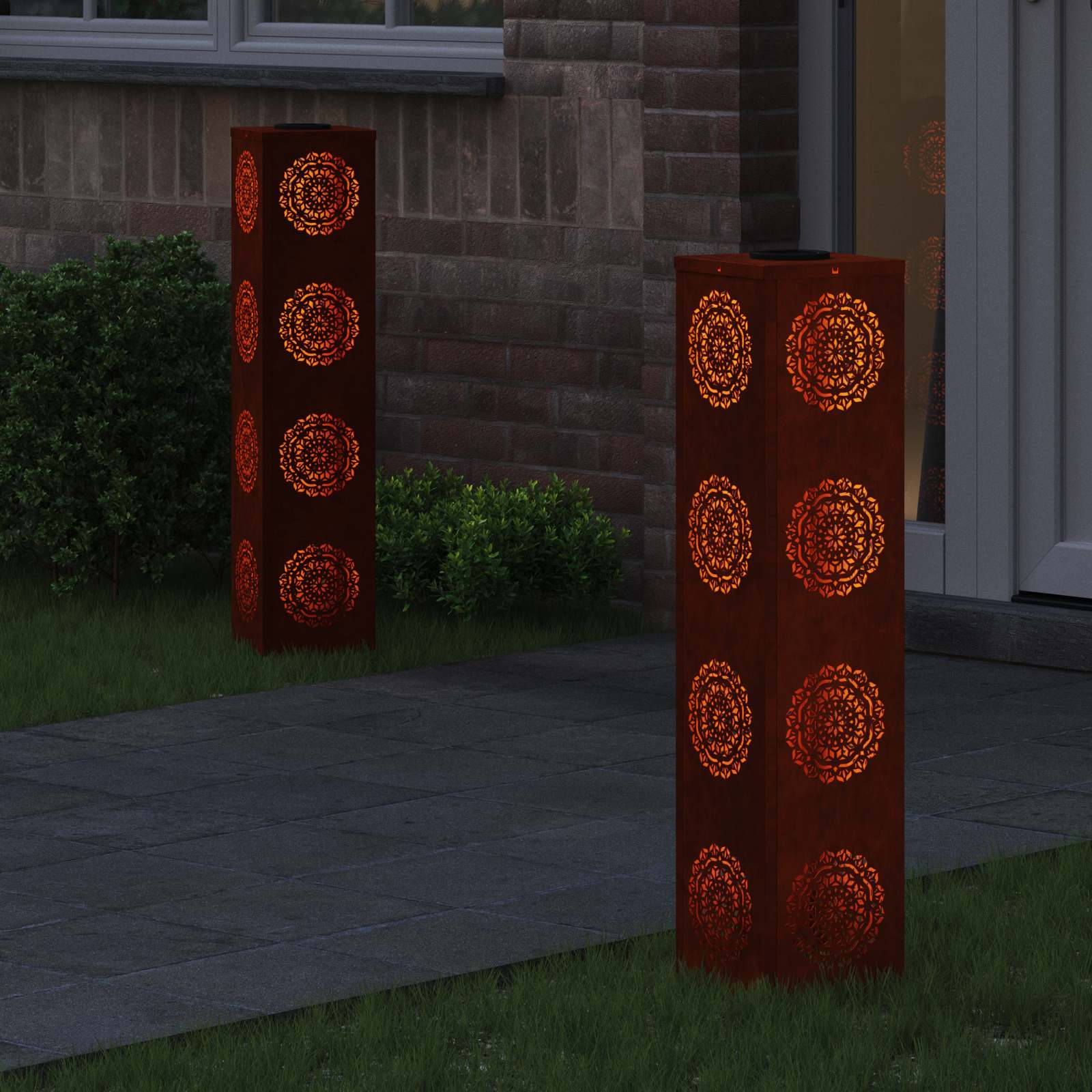 Solarna LED svjetlost za stazu 2 pcs Rđa